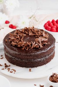 chocolate avocado frosting on cake
