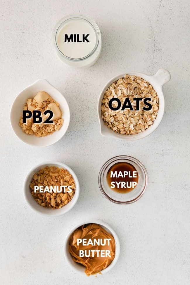 PB2 Overnight Oats (so peanut buttery!) - Texanerin Baking