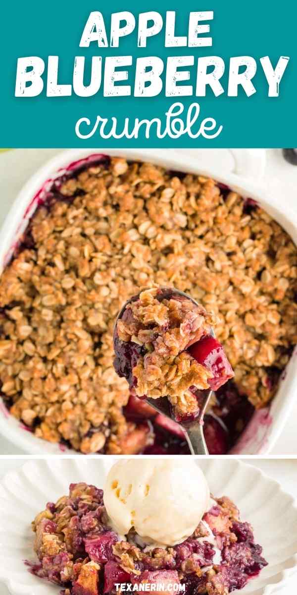Apple and Blueberry Crumble - Texanerin Baking