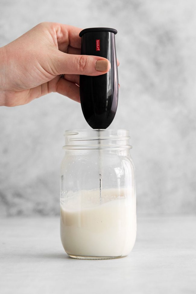 HOW TO FROTH MILK with a FROTHING WAND 