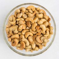 a bowl of roasted cashews