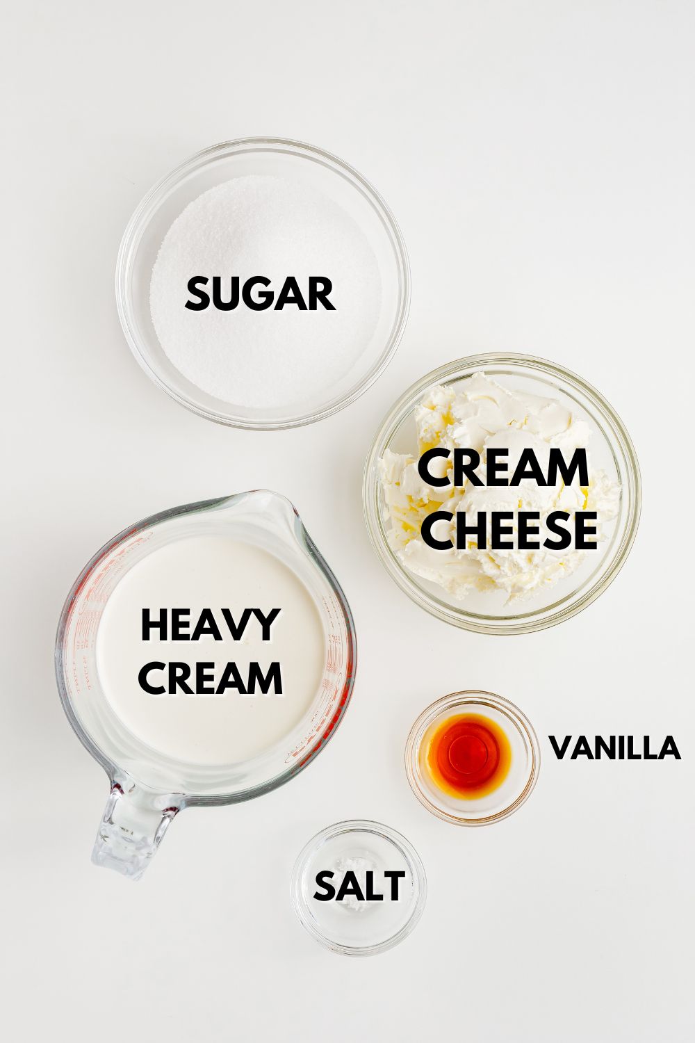 ingredients needed to make whipped cream cheese frosting