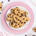 Heart-shaped Chocolate Chip Cookies