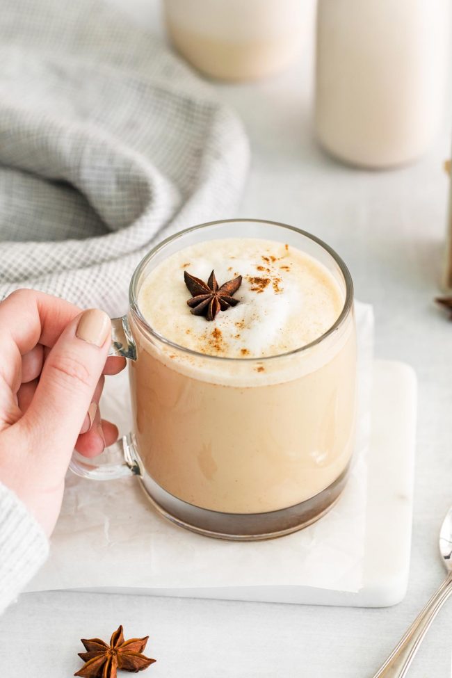 Iced Gingerbread Oat Milk Chai Tea Latte (Starbucks Copycat) 