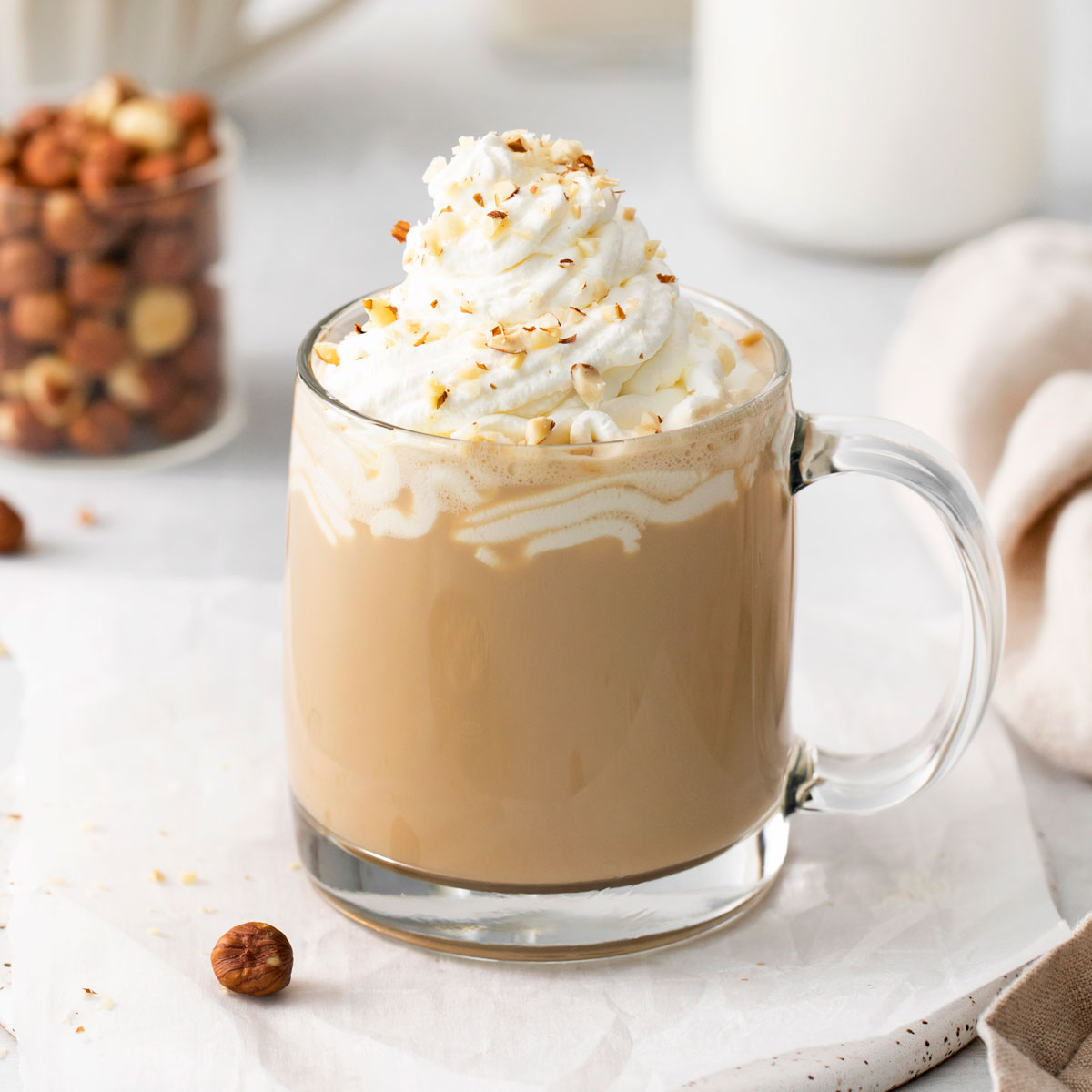 Coffee Time! Sugar-Free Hazelnut Iced Coffee with Hazelnut Cold Foam