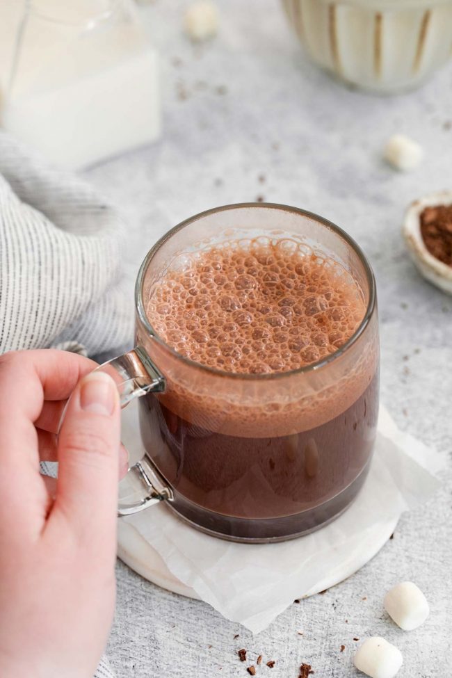 How to make hot chocolate in a milk frother - B+C Guides