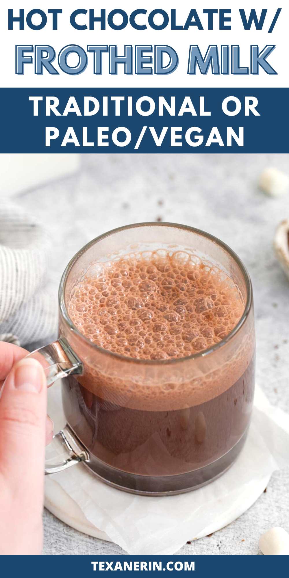 Easy way to make hot chocolate with a milk frother 
