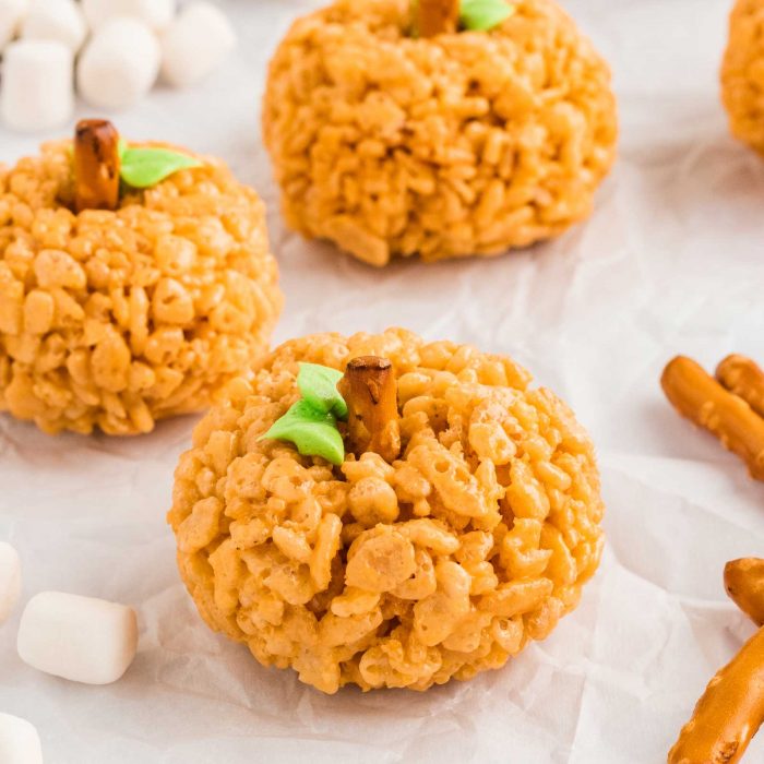 Rice Krispie Treat Pumpkins - Texanerin Baking