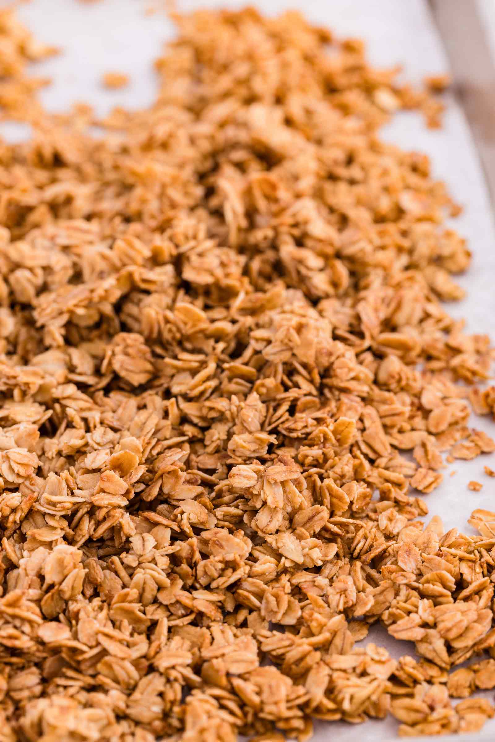 finished granola after baking